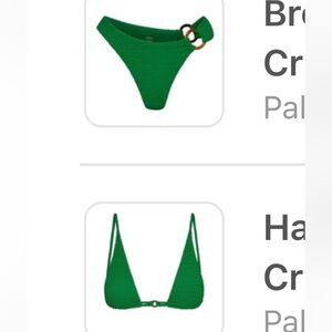 Monday Swimwear Emerald Bikini with Ring Accent. Never worn.